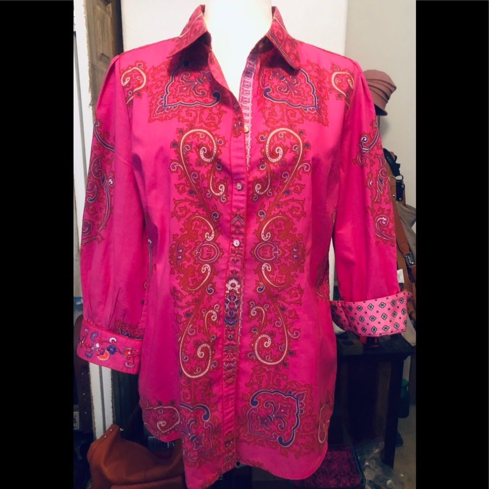 Robert Graham Pink Paisley Button Down Shirt